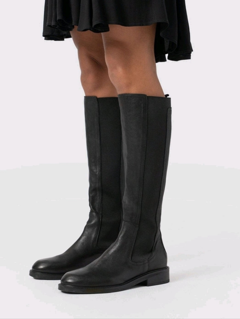 Saint + Sofia Women's Boots Black Leather, Knee High Boots eu Size 40, us 9